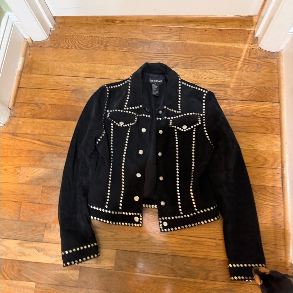 Bebe Black Studded Blazer